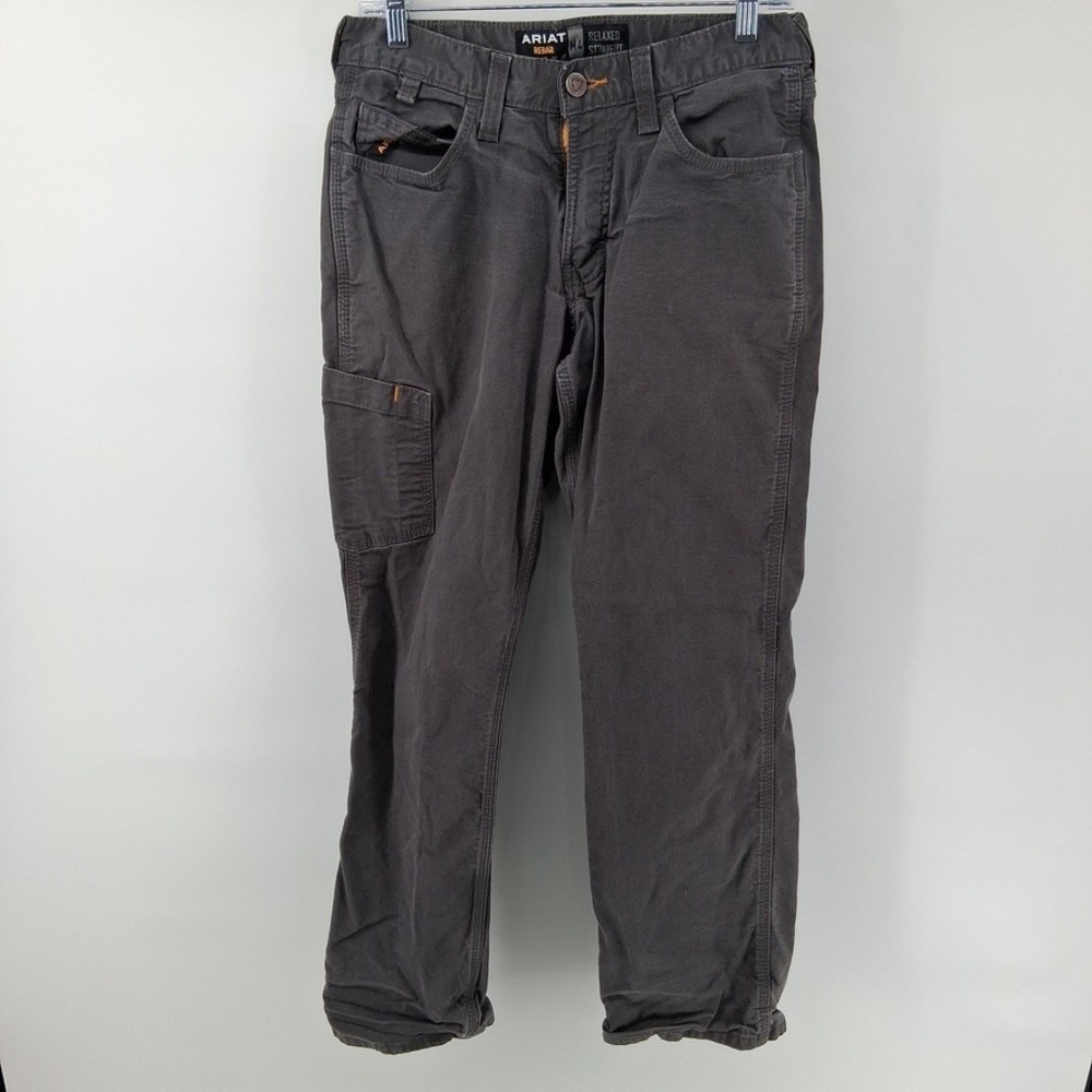 Ariat Rebar M4 Pants Mens 29/30 Gray Relaxed Straight Grey Workwear